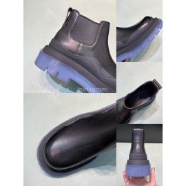Bottega Veneta Fashion Cowhide Thick Soled Short Chelsea Boots Purple