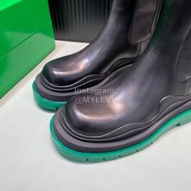 Bottega Veneta Fashion Cowhide Thick Soled Chelsea Boots Green
