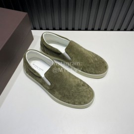Bottega Veneta New Woven Velvet Leather Casual Shoes For Men Green