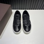 Bottega Veneta Calf Leather Casual Sneakers For Men Black