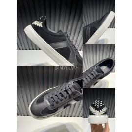 Bottega Veneta Calf Leather Casual Sneakers For Men Black