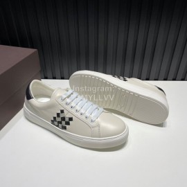 Bottega Veneta Calf Leather Casual Sneakers For Men White