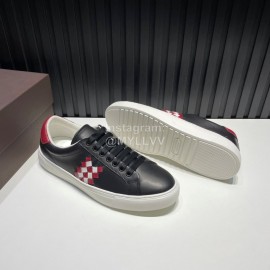 Bottega Veneta New Calf Leather Casual Sneakers For Men Black