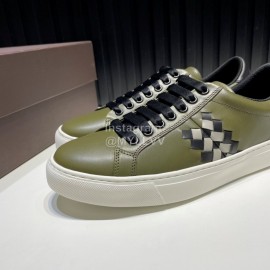 Bottega Veneta New Calf Leather Casual Sneakers For Men Green