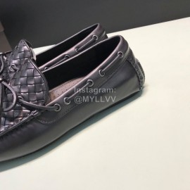 Bottega Veneta Woven Calf Leather Bow Casual Shoes For Men 