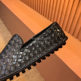Bottega Veneta New Woven Calf Leather Casual Shoes Black For Men 