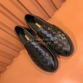 Bottega Veneta Fashion Woven Calf Leather Shoes For Men Black