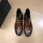 Bottega Veneta Vintage Cowhide Short Boots For Men 