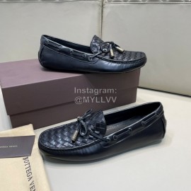 Bottega Veneta Bow Braided Cowhide Casual Shoes For Men