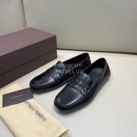 Bottega Veneta Black Cowhide Weaving Casual Shoes For Men