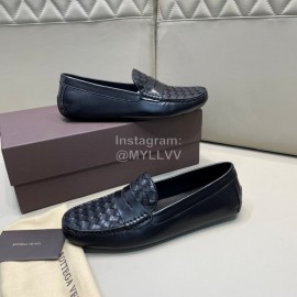 Bottega Veneta Cowhide Weaving Black Casual Shoes For Men