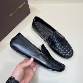 Bottega Veneta Cowhide Weaving Black Casual Shoes For Men