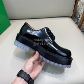 Bottega Veneta Cow Leather Thick Soled Casual Shoes For Men Black