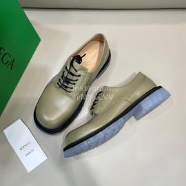Bottega Veneta Cow Leather Thick Soled Casual Shoes For Men Green