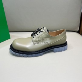 Bottega Veneta Cow Leather Thick Soled Casual Shoes For Men Green
