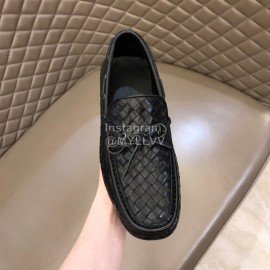 Bottega Veneta Woven Bow Leather Business Shoes For Men