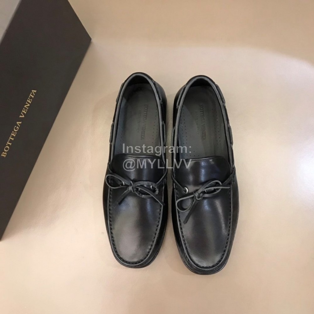 Bottega Veneta Bow Calf Leather Business Shoes For Men