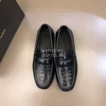 Bottega Veneta Calf Leather Business Shoes For Men Black