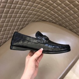 Bottega Veneta Calf Leather Business Shoes For Men Black