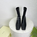 By Far Cowhide High Heeled Boots For Women Black