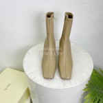 By Far Cowhide High Heeled Boots For Women Apricot