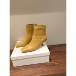 Byfar Winter New Calf High Heel Short Boots For Women Orange