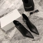 Celine New Sheepskin Pointed High Heel Boots For Women Black