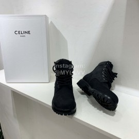 Celine Autumn Leather Martin Boots For Women Black