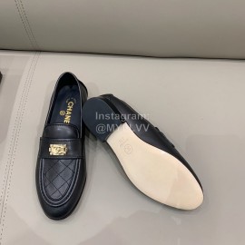 Chanel Calf Leather Shoes For Women Black