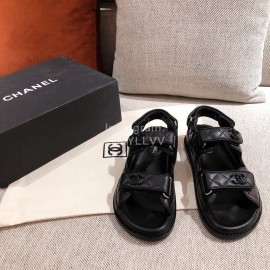 Chanel Black Retro Sandals