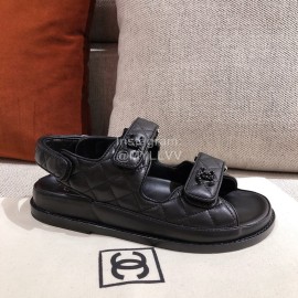 Chanel Black Retro Sandals