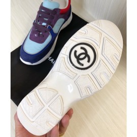 Chanel Wool Casual Sneakers Blue