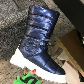 Chanel Waterproof Warm Wool Boots Blue