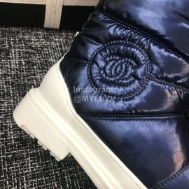 Chanel Waterproof Warm Wool Boots Blue