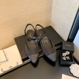 Chanel Autumn Bow Sheepskin Shoes Black
