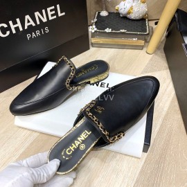Chanel Black Chain Pointed Sandals