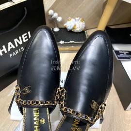 Chanel Black Chain Pointed Sandals