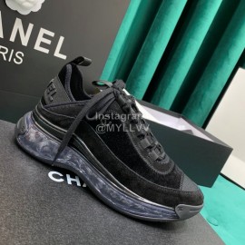 Chanel Air Cushion Casual Sneakers Black