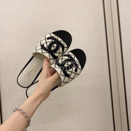 Chanelin Spring Summer New Pearl Slippers Beige