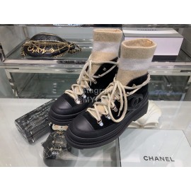 Chanel Autumn Winter Cool Boots Khaki