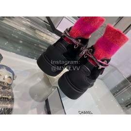 Chanel Autumn Winter Cool Boots Red