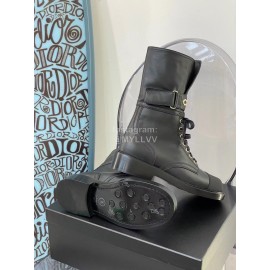 Chanel Autumn And Winter Leather Martin Boots For Women Black