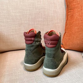 Chloe Thick Soled Color Matching High Top Casual Board Shoes For Women Green