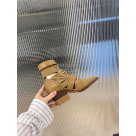 Chloe Fashion Calf High Heeled Boots For Women Brown