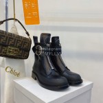 Chloe Autumn Winter New Calf Leather Locomotive Boots For Women
