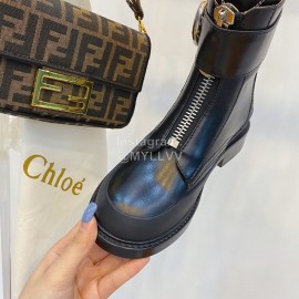 Chloe Autumn Winter New Calf Leather Locomotive Boots For Women