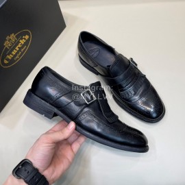 Churchs Black Calf Leather Shoes For Men