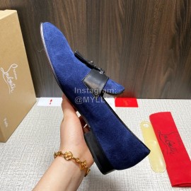 Cl Spring Leather Tassel Casual Shoes For Men Blue