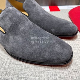Cl Spring Leather Velvet Casual Shoes For Men Gray