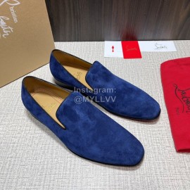 Cl Spring Leather Velvet Casual Shoes For Men Blue